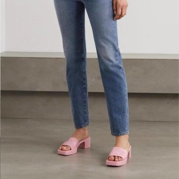 GUCCI logo embossed rubber heels - Picture 3 of 5